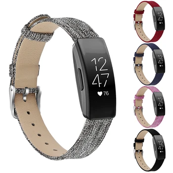 For Fitbit Inspirere HR-armbånd nylon tekstil-bælte i canvas rem til at Inspirere HR Hjertet Smartwatch Band
