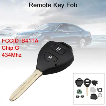 434Mhz 2 Knapper Bil Fjernbetjening Key Fob med G Chip B41TA Passer til Toyota Hilux / Yaris 2009-
