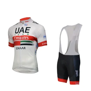 2019 pro team uae hvide trøje sæt Cykel maillot åndbar MTB hurtig tør cykel tøj Ropa ciclismo 9D gel pad
