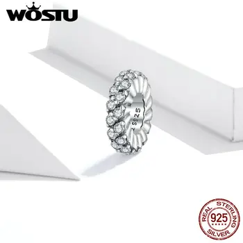 WOSTU Nye Sterling Sølv 925 Skinner Vinter Charms til Oprindelige Slange Armbånd Kvinder Smykker Sølv Perler Gøre DXC1648