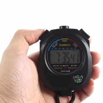 Digital LED Chronograph Tæller med Rem Sport Digital Chronograph Stopur, Nedtællingsur Stopur Vandtæt Counter digitalt ur