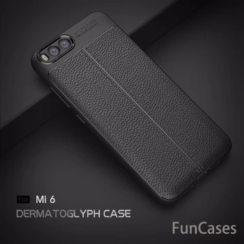 Fuld Dækning Beskyttelse Stødsikkert Carbon Armor Case for Xiaomi Mi 6 Dække Coque for Xiaomi Mi-6 Tilfælde Læder TPU Silikone Oprindelige