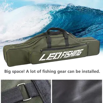 1,5 m Fiskeri Tasker Bærbare Folde fiskestang Sag Bag Carrier Lærred fiskestang Værktøj opbevaringspose Fiskeredskaber Tackle Sagen