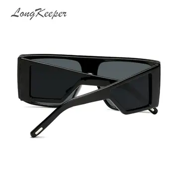 LongKeeper Overdimensionerede Steampunk Solbriller Mand, Kvinder Mode solbriller Square Spejl Kørsel Oculos Gafas de sol feminino UV400