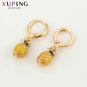Xuping Unikke Kawaii Ananas-formet Design-Guld-farve Forgyldt Smykke Sæt til Kvinder Thanksgiving Gave 64750