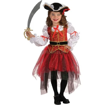Kid Pige Sigøjner Fortune Teller Pirat esmeralda Fancy Kjole Kostume Størrelse S-XL er Kun Kostume Passer til