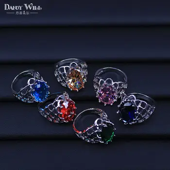 Luksus sølv farve Ringe til Kvinder, Bryllup, Engagement Acessories Cubic Zirconia Smykker Stor Forfremmelse