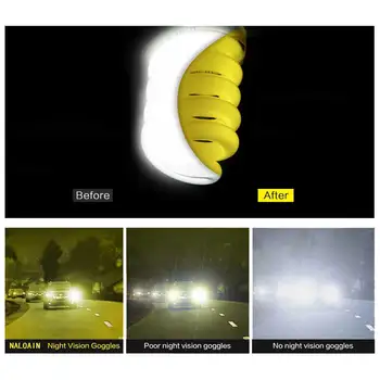 NALOAIN Night Vision Briller Polariseret Linse, Anti-Blænding UV400 Metal Stel Gul Kørsel Briller Til Mænd, Kvinder bilist R8177