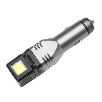 ZK20 LED Lommelygte MINI Bil Forfalder Lanterne Fakkel Kraftig Lampe Indbygget Li-ion Batteri Bilens Cigarettænder Stik Lys