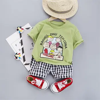 2020 Børn Sommer Bomuld Tøj Baby Dreng Pige Tegnefilm Print-O-Neck T-Shirt, Shorts 2Pcs/sæt Spædbarn Barn, Toddler Træningsdragter