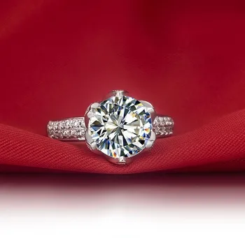 Solid Platinum PT950 Ring 3CT Moissanite Diamant Kvinder Engagement Ring Klarhed VVS1 Bryllup Fine Smykker Teste Positiv