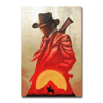 Red Dead Redemption 2 Spil Silke Plakat Væg Kunst tryk på Lærred Maleri, Wallpaper, Dekorative Væg-Billede til stuen