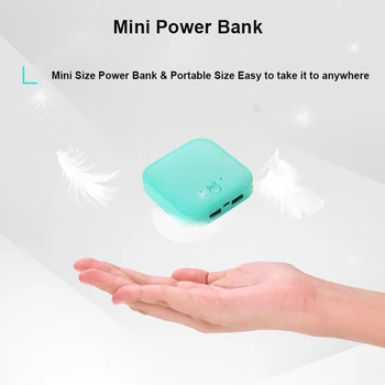 10000mAh Mini Power Bank Dobbelt USB-UDGANG Powerbank Ekstern Batteri Til iPhone, Android Samsung, Huawei Mobile Phone