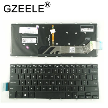GZEELE Nye engelske bærbar baggrundsbelyst tastatur til Dell Vostro 14 5468 V5468 5471 tastaturets baggrundslys