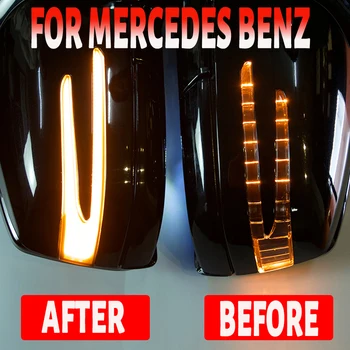 2stk Dynamisk bakspejlet LED-blinklys Lys Til Mercedes Benz W176 W246 W212 W204 CLA C117 GLA GLK W221 CLS W218