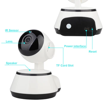 720P IP-Kamera Trådløs Hjem Sikkerhed Kamera Overvågning Kamera Wifi Night Vision CCTV Kamera babyalarm