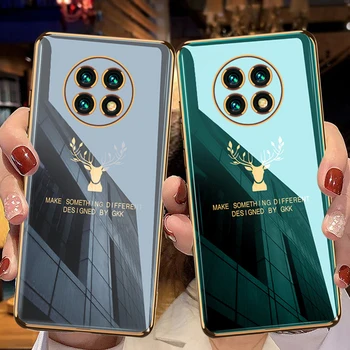 Hjorte Dyr Mønstrede Blød Sag For Xiaomi Redmi Bemærk 9T 5G Telefonen Tilfælde Luksus Plating TPU Silikone Tilbage Beskyttende Cover