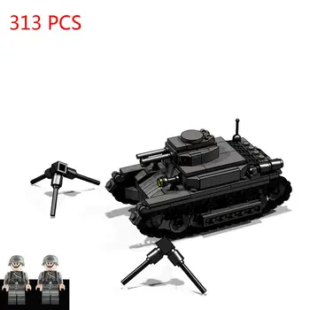 Hot lepining militære WWII technic Vogn tankvogne, Tyskland hær Angreb krig mini våben tal byggesten legetøj gave