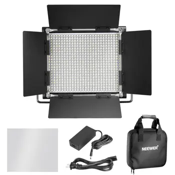 Neewer 2 Stykker Bi-color 660 LED Video Lys og Stå Kit Indeholder:(2)3200-5600K CRI 96 til Studie Fotografering, videooptagelse