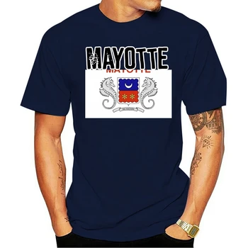 Flag, T-Shirt Mayotte Fashion Land Souvenir Gave Tee Stolthed logo