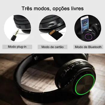 Bluetooth Stereo Headset, Trådløst Headset, Sammenfoldelig, Blød Høreværn, med Indbygget Mikrofon og Kabel-tilstand Velegnet til at Beregne