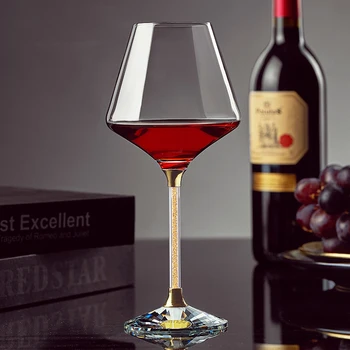Krystal Diamant Vin bæger høj kvalitet Hjemme Vin Glas 2 stk/Sæt bar restaurant drinkware bryllupsgave Europæiske pokal