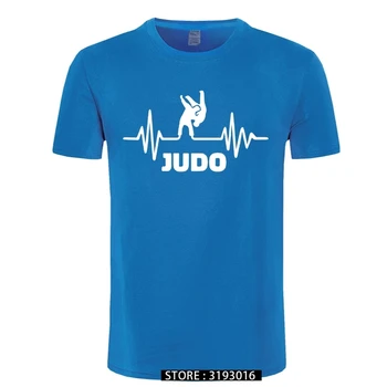 Hjertebanken Af Judo T-shirts til Mænd Sommer Mode kortærmet T-Shirt i Bomuld Sjove Trykt Toppe Herre Tees Camisetas
