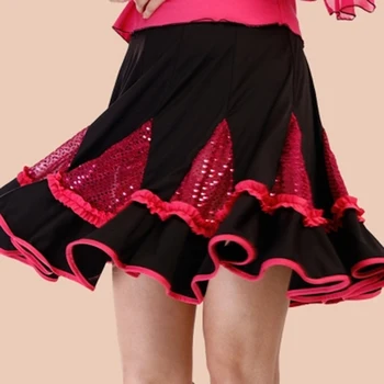 2019 Kvinders Latin Salsa Tango, Rumba Ballroom Dans Kjole Nederdel Grønt Lys Pink Red Square Dance latin dans kjole til kvinder