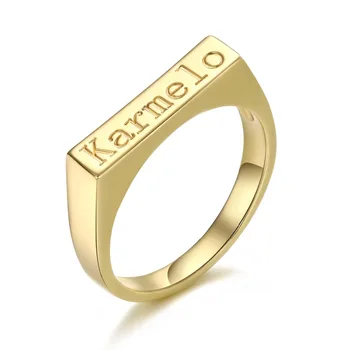 Amxiu Håndlavet 925 Sterling Sølv Ring Tilpasset Enhver Størrelse Ring Gravere Navn Ringe Til Kvinder, Mænd Fødselsdag Gaver Mode Tilbehør