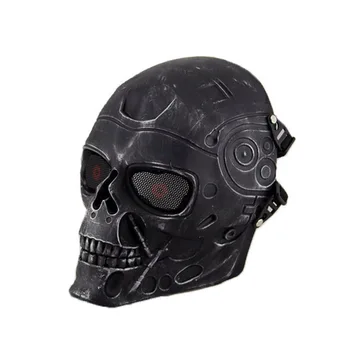 Airsoft Metal Beskyttende Maske Terminator Kraniet Taktiske Full Face-Maske Militær Hær Paintball CS Wargame Beskyttelse Masker