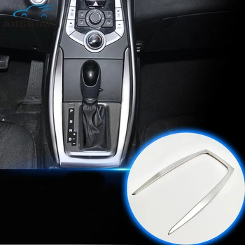 Car-styling Rustfrit stål Bil Gear Cover Klistermærker til Bil Tilbehør Til Hyundai Elantra 2012 2013 2016
