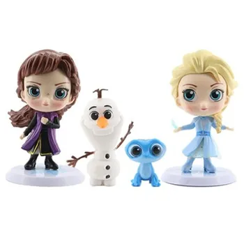 4stk/set Frozen2 Snow Queen Elsa Anna PVC-Action Figurer, Olaf Kristoff Sven Anime Figurer Dukker Børn, Legetøj Til Børn, Gaver