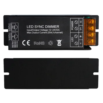 Enkelt Farve LED Lysdæmper Sync Controller DC12V 24V 25A Wireless Touch RF-Fjernbetjening til LED Strip String Lys Moduler