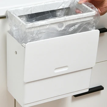 Affald Bin Køkken Låge Hængende Papirkurven Papirkurven Kan Vægmonteret Badeværelse Skraldespand Skrald Spand Opbevaring Af Affald