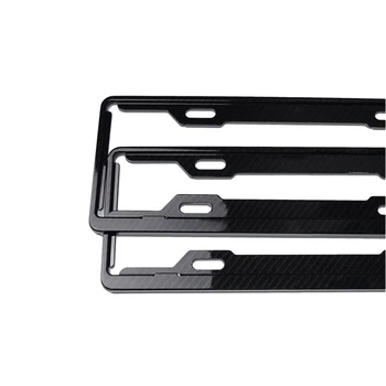2x Bil Nummerplade Ramme Tag Dæksel Holder Universal Aluminium Front Bag Licens Ramme Carbon Maling Auto Plade Ramme