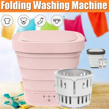 Bærbare Mini Folde Tøj Vaskemaskine Spand Automatisk Hjem Rejse, der Selv kører Tour Undertøj Sammenklappelig Vaskemaskine og Tørretumbler