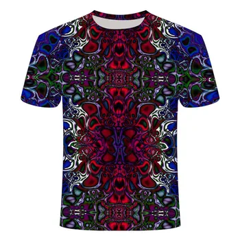 Sommeren 2020 populære mænd T-shirt lyse Galaxy 3D trykt kortærmet T-shirt hip-hop T-shirt sjove casual skjorte mandlige 6XL