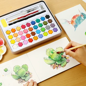 XSYOO Akvarel Maling Farve Line Udkast til Tom Akvarel Bog håndmalet Maleri Bog vandopløselig Farve Kunst forsyninger