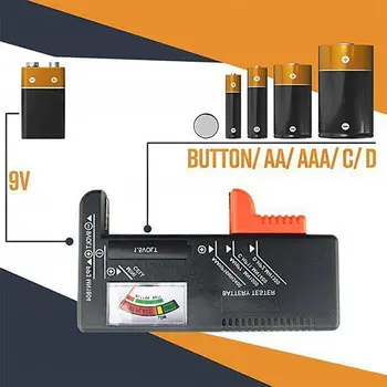 93 Net Batteri Kapacitet Tester opbevaringsboks Måling Arrangør Sag Tilbehør, der er Gennemsigtig for AAA, 9V AA C D Batterier ACEHE