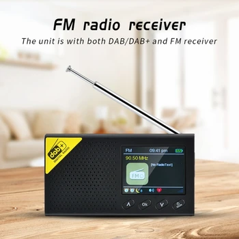 Bærbare Bluetooth-Digital Radio, DAB/DAB+ og FM-Modtager, Genopladelige Radio G6DD