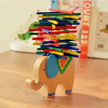 Søde Tegneserie Dyr Pædagogiske Balancing Træ-Matematik Legetøj Elefant Kamel Spillet Træ Balance Montessori Legetøj Baby Matematik Børn