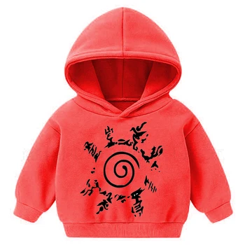 Aikooki Naruto Serien Hættetrøjer baby Anime dreng/pige Hætteklædte Sweatshirts Afslappede Sweatshirts Naruto bomuld Hættetrøjer Foråret Efteråret træk