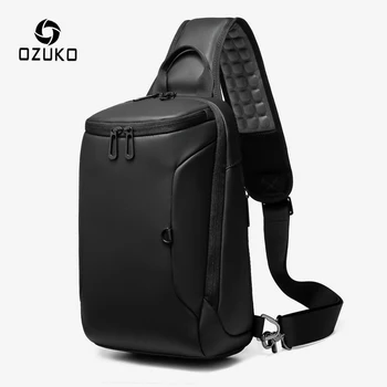 OZUKO Mænd USB-Opladning skuldertaske Casual Vandtæt Crossbody Messenger Taske 9.7