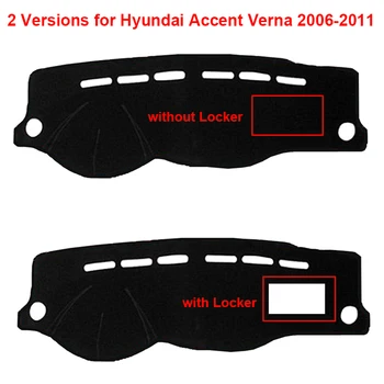 Bil Indre Dashboard Dækker For Hyundai Accent Verna 2006 - 2011 Auto Dash Mat Tæppe Cape solsejl Dashmat Pad 2010 2009 2008