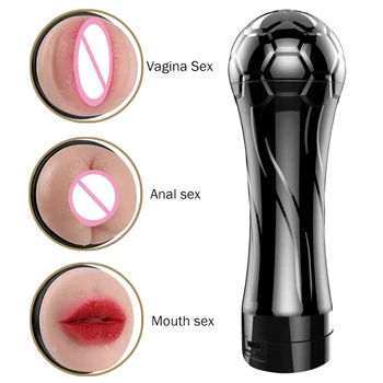 Mandlige masturbator cup vibrator fast pocket pussy anal munden sex dukker, legetøj til mænd kunstig vagina lomme voksen legetøj produkter