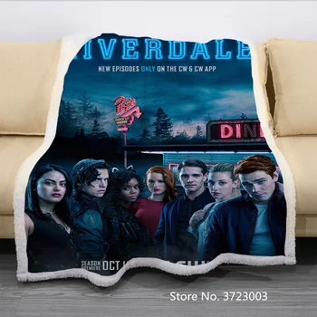 3D Riverdale Print Fleece Tæppe Til Senge Tyk Dyne Mode Sengetæppe Sherpa Smide Tæppe Voksne Børn På Sofa