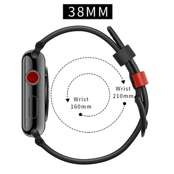 Læder Rem Til Apple Ur 5 band 44mm/40mm iwatch band 42mm/38mm correa armbånd urrem bælte iwatchband serie 5 4 3 2 1