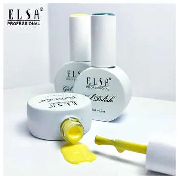 ELSA 15 ml Engros Gel Polish Nude Farver Semi Permanent Soak Off 6stk/7Pcs UV-LED-Gel Negle Lak Base Coat Ingen Tør Top Coat