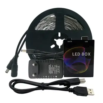 Dc 5 v LED Strip 30LED 60LED 2M/3M/4M/5M WS2812B RGB 5050 Drøm Farve USB-APP LED Strip Light Desktop PC-Skærm