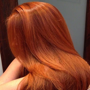 613 Farvet Orange Ginger Menneskelige Hår Blonder Foran Parykker Farvede Parykker Til Kvinder Brasilianske 13x4 Blonder Frontal Paryk